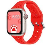 Suitable for Apple 789 generation smartwatch wristband iWatch se hollow cat claw small waist silicone strap new model