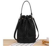 Simple fashionable straw niche and versatile handbag, beautiful crossbody bucket woven bag, beach bag