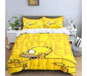 WooHoo Simpson Bedding Set,The Simpsons Duvet Cover,Anime Bart Simpsons Quilt Covers Bedroom for Children Gift