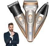 Men's Rechargeable Electric Razor Multi-Functional Washable Razor Gift for Father's Day and Birthday