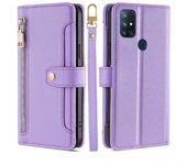 Magnético Multifuncional Moda Cremallera Funda de Cuero Solapa OnePlus Nord N10 5G, Cuerda Colgante Funda protectora