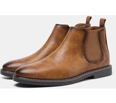 Botas Chelsea para hombre Zapatos para hombre británicos Color brillante Moda Retro Botas Botines