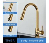 Quayanre nickel chrome draw out single handle H/C/kitchen water mixer pause kitchen faucet