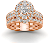 2PCS Moissanite Engagement Rings Set For Women Yellow Gold Bridal Jewelry With Certificate Luxury Couple Gifts On Sale