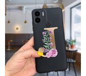 For Xiaomi Redmi A1 Case Black Crown Flowers Soft TPU Phone Cover Cases For Xiaomi Redmi A1 Plus A1+ RedmiA1 Sikilly Fundas Etui