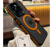 Nueva funda de teléfono magnética esmerilada mate Bicolor para iPhone 16 15 14 Plus 13 12 11 Pro Max cubierta dura translúcida a prueba de golpes