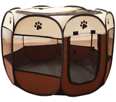 Pet Cat Playpen for Indoor Cats Enclosed, Portable Foldable Dog Playpen Outdoor Tent Crate Cage with Zipper Top Cover Door