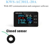 KWS-AC301 Voltage Voltmeter 8 in 1 AC Wattmeter 50-300V 0-100A Digital Ampermeter Electric Meter dedicated chip Power Detector