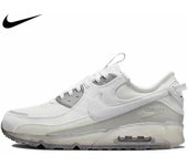 Leten Air Max Terrascape 90 Running Shoes Leather Retro Color Contrast Durable Shock Absorbing Casual DQ3987-100 Work shoes
