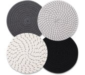 Trivets for Hot Dishes, Hot Pads for Kitchen, 7'' Trivets for Hot Pots and Pans, Pot Holders for Kitchen, Pot Holders Heat Resistant 4-Pcs, Trivets for Table