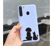 Silicone Phone Case For Samsung Galaxy A21 Case Back Cover Coque Fundas Samsung A21 A21S a 21 S Protective Bumper Flowers Shell