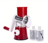 1 set, Rallador de queso multifuncional 3-en-1, cortador de verduras y cortador de frutas, rallador manual de alimentos para
