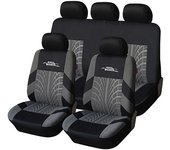 AUTOYOUTH Full Set Universal Polyester Fabric Auto Protect Covers Car Seat Protector Pink for Women Girls