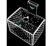 Acylic Fish Tank Isolation Box 3mm Caliber Wall Mount Aquarium Incubation Box with Cover Fish Breeding Box for Gold Fish Betta