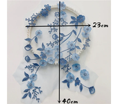 Dark Blue Plum Blossom Evening Dress Decoration Material, DIY Stage Costume, Multicolor Applique, RS4089