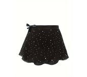 Falda Tutú de Ballet para Niñas con Lentejuelas - Vestido de Baile de Princesa para Entrenamiento y Actuaciones, Poliéster Transpirable, Tela No Elástica