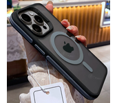 New Bicolor Matte Frosted Magnetic Phone Case For iPhone 16 15 14 Plus 13 12 11 Pro Max Translucent Shockproof Bumper Hard Cover