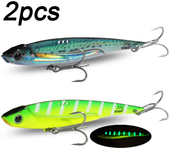 2pcs VIB Lures Kit 20g 25g 30g Metal Jig Spinner Sinking Blade Vibetion Super Hook Pesca Fishing Tackle Box Spoon Baits Set