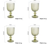 Of 4 Wine Glasses Set Anniversary, Red Or  Drinking Glassware For Beer,Juice,tail,Whiskey,Water Christmas Gift