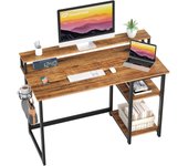 Ornador Soporte  Monitor,  Oficina Estantes  Almacenamiento Ajustables, Pequeño Reversible el Estudio, Blanco