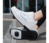 Nuevo Modelo 2025Nuevas Zapatillas De Deporte Informales Para Correr Para Niños, 4 Ruedas, Para Adultos Y Niños, Deportes Al Aire Libre, Zapatos De Patín Con Ruedas Para Caminar De Doble Uso, Zapatos Con Ruedas Para Mujeres