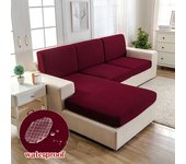Fundas de Cojín de Asiento Individuales Elásticas de Tela de Sarga Con Textura Jacquard Gruesa Impermeable Fundas de Sofá Funda