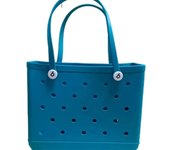 Solid Fashion Hole Durable Waterproof Beach Bag Fashion Rubber Handbag Beach Boat Swimming Sports Shopping Portable Handbag