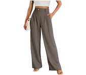 Wide Leg Woman Trousers With Pockets Comfortable Stretch Autumn Suit Pants for Women Classic Trends 2025 Vintage Harajuku Slacks