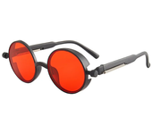 Gafas de sol góticas clásicas Steampunk, gafas de sol de marca de lujo de diseñador de alta calidad para hombres y mujeres, gafas de sol redondas Retro con montura de Pc