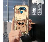 Anti-knock Back Cover Phone Case For LG K50/X6/K12 Max/Q60 Cartoon Card bag Silicone Soft case protective Full wrap Cute