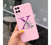 For OPPO A54 4G Case 26 Name Letters A To Z Silicone Soft Housing For Oppo A54 CPH2239 A 54 Cover Oppo A54 5G CPH2195 Fundas