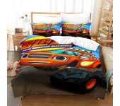 Blaze Cartoon Monster Machines Bedding Set,Duvet Cover Bed Set Quilt Cover Pillowcase,King Queen Twin Size Boys Girls Adults
