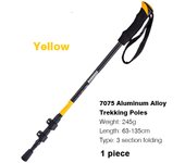 Telescopic Walking Stick KODENOR Hiking Folding Trekking Pole Aluminum 3 Section Outer Lock Alpenstock Climbing Camping