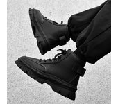 Botas de hombre Botas de locomotora Botas de cuero de caña alta Botas amarillas grandes de gran tamaño de moda