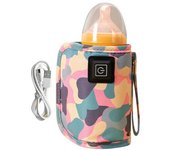 Calentador de botellas de agua y leche con USB, bolsa aislante de viaje para cochecito de bebé