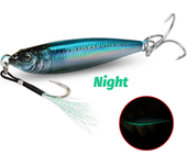 Metal Jig Bait 20g 30g 40g Spinner Spoon 3D Eye Color Laser Spinning Gear Fishing Tackle Blade Hook Swimbait Pesca VIB Lure