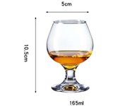 2Pcs European XO Whiskey  Wine tail Brandy Beer Vodka Margaret Goblet Big Belly Cup Cognac Glass Bar Drinkware