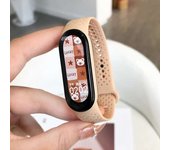 Applicable to Carbon Fiber Strap for  7 nfc smartwatch bracelet MIband silicone strap Mi Band 4 5 3 6 Accessories
