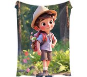 air soft Cute super boy summer flannel blanket conditioning blanket children's blanket Children's Day gift