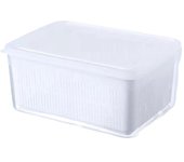 Organizador portátil para refrigerador, cajas de frutas y verduras frescas, cesta de drenaje de plástico transparente, organizador de cocina
