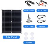 200W Solar Panel Kit 12V with 100A Solar Charge Controller Dual 5V USB Outputs Solar Panel Controller Combo for Caravan Boat