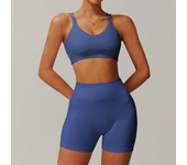 Cloud Sense Quick Dry Yoga Wear Set Cross Back Fitness Top Gym Tight Zipper Long Sleeve Outdoor Running Hip Lifting Sweatpants