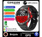 relojes inteligentes For Android iOS Rugged Militarysmartwatch Men HD AMOLED Bluetooth Call GPS Track 500 mAh 3ATM Waterproof