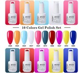 Arte Clavo conjunto esmalte uñas gel 10 piezas 354 colores gel mixto semipermanente barniz arte LED gel ultravioleta empapado