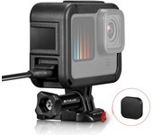 PULUZ Chargeable PA Frame Mount Cage with Cold Shoe Base Slot for GoPro HERO13 Black /12 Black /11 Black /11 Black Mini /10 Black /9 BlackBlack)