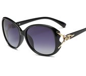 Nuevas gafas de sol para mujer cabeza de zorro con diamante moda progresiva de dos colores anti-ultravioleta marco grande gafas de sol polarizadas