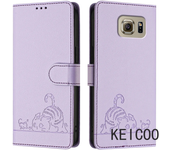 For Samsung Galaxy S6 S7 S8 s9 Edge plus s9plus carcasa Antisísmica y impresa multifuncional protección de gatitos