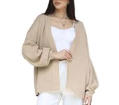 Casual Loose Outerwear Spring Autumn New in Solid Ladies Knit Sweaters V Neck Chic Women's Cardigans Wear to Work