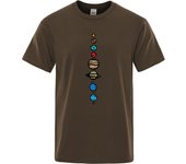 Nine Planets Mens T-Shirt Universe Solar System Men Tops Brand Short Sleeves O-Neck T Shirt Planets Colour Vintage Tee Shirt
