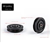 Fitness Equipment Parts Pulley Wheel Cable Machine Part Light Weight Nylon Bearing Good Wear Resistance Black Nylon Pulley